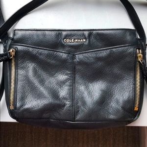 Used Black Leather Cole Haan Crossbody